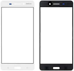 Корпусне скло дисплея Nokia 6 Dual Sim White - фото Корпусне скло дисплея Nokia 6 Dual Sim White