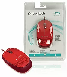 Комп'ютерна мишка Logitech M105 Red - мініатюра 4