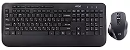 Комплект (клавиатура+мышка) Ergo KM-710WL (KM-710WL) Black