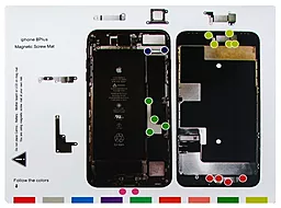 Магнітний мат Mechanic для розкладки гвинтів і запчастин при розборі Apple iPhone 8 Plus - фото Магнітний мат Mechanic для розкладки гвинтів і запчастин при розборі Apple iPhone 8 Plus