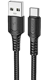 Кабель Borofone BX116 Certain USB-A - Type-C 15w 3a 1м cable Black - фото Кабель Borofone BX116 Certain USB-A - Type-C 15w 3a 1м cable Black