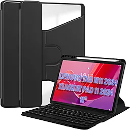 Чехол для планшета BeCover с безпроводной клавиатурой для Lenovo Tab M11 (2024), Xiaoxin Pad 11 (2024) Black (711074) - фото Чехол для планшета BeCover с безпроводной клавиатурой для Lenovo Tab M11 (2024), Xiaoxin Pad 11 (2024) Black (711074)