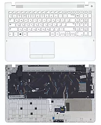 Клавиатура для ноутбука Samsung 370R4E 370R4E-S01 370R5E с топ панелью белая