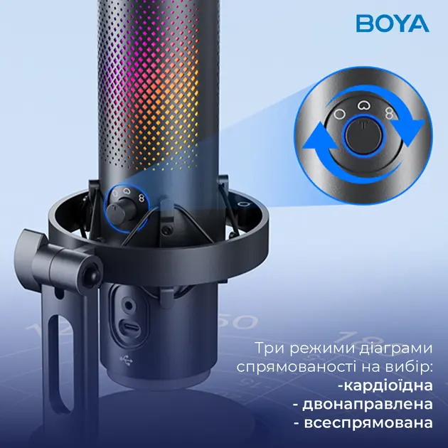Мікрофон Boya K9 RGB Black - фото 7