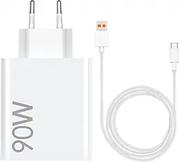 Мережевий зарядний пристрій Xiaomi Original HyperCharge 90w QC4.0 USB-A fast charger + USB-C cable white (BHR07ZBEU) - фото Мережевий зарядний пристрій Xiaomi Original HyperCharge 90w QC4.0 USB-A fast charger + USB-C cable white (BHR07ZBEU)