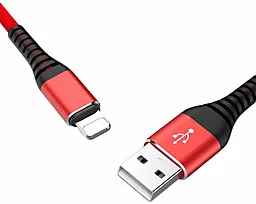 Кабель ExtraDigital Flexible USB-A - Lightning 12w 2.4a 1м cable Red - фото Кабель ExtraDigital Flexible USB-A - Lightning 12w 2.4a 1м cable Red