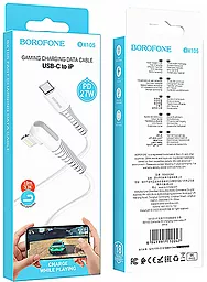 Кабель Borofone BX105 Corriente USB Type-C - Lightning 27w 3a 1м PD сable White - миниатюра 5 Кабель Borofone BX105 Corriente USB Type-C - Lightning 27w 3a 1м PD сable White - миниатюра 5