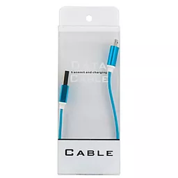 Кабель USB Dengos 0.2M micro USB Cable Blue (PLS-M-SHRT-PLSK-BLUE) - миниатюра 2