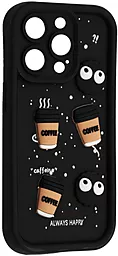 Чехол Pretty Things Case для Apple iPhone 13 Pro Max Black / Always Happy - фото Чехол Pretty Things Case для Apple iPhone 13 Pro Max Black / Always Happy