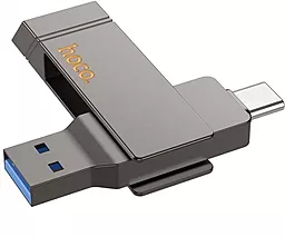 Флешка Hoco UD15 Clever USB3.2 Type-C 128GB Grey - фото Флешка Hoco UD15 Clever USB3.2 Type-C 128GB Grey