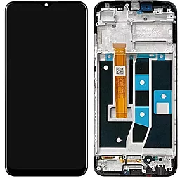 Дисплей Oppo A77 4G, A77 5G, A77s с тачскрином и рамкой, Black