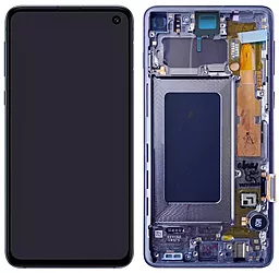 Дисплей Samsung Galaxy S10 G973 з тачскріном і рамкою, original PRC, Prism Blue