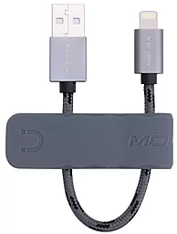 Кабель Momax Elit Link USB-A - Lightning 12w 2.4a 0.18м cable Gray (DL5A) - фото Кабель Momax Elit Link USB-A - Lightning 12w 2.4a 0.18м cable Gray (DL5A)