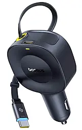 Автомобильное зарядное устройство Baseus PrimeTrip VR2 45w PD USB-C ports car charger + USB-C cable Cosmic Black - фото Автомобильное зарядное устройство Baseus PrimeTrip VR2 45w PD USB-C ports car charger + USB-C cable Cosmic Black