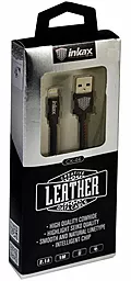 USB Кабель Inkax Leather Lightning Cable Black (СК-44) - мініатюра 2