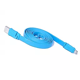 Кабель USB Remax Ruler micro USB Cable Blue - миниатюра 2