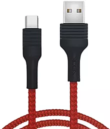 USB Кабель Ridea RC-M122 Fila 15W 3A USB Type-C Cable Black/Red