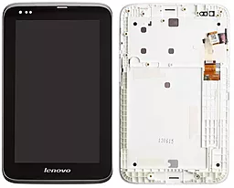 Дисплей для планшету Lenovo IdeaTab A1000L + Touchscreen with frame Black