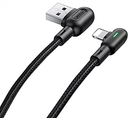 Кабель USB Usams U57 Dual Right-Angle 1.2M Lightning Cable Black (US-SJ455) - миниатюра 2