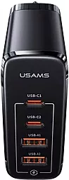 Сетевое зарядное устройство Usams T44 100w 2xUSB-C/USB-A ports + SJ524 U71 USB-C/USB-C cable 1.2m fast charger black (UCTZ01) - миниатюра 5