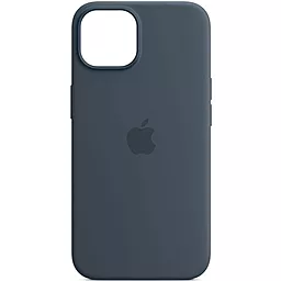 Чохол Apple Silicone Case Full with MagSafe and SplashScreen для Apple iPhone 14 Pro Storm Blue
