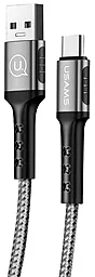 Кабель USB Usams U24 5A 1.2M USB Type-C Cable Black (US-SJ289)