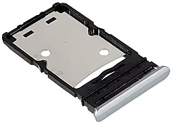 Держатель (лоток) Сим карты Tecno Camon 19 CI6n и карты памяти Dual SIM Original Sea Salt White