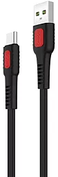 Кабель XO NB151 USB-A - Type-C 12w 2.4a 1м cable Black - фото Кабель XO NB151 USB-A - Type-C 12w 2.4a 1м cable Black