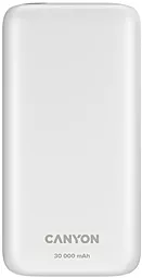 Повербанк Canyon PB-301 30000 mAh 22.5W PD/QC White (CNE-CPB301W) - фото Повербанк Canyon PB-301 30000 mAh 22.5W PD/QC White (CNE-CPB301W)