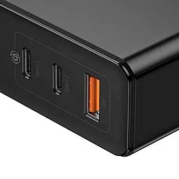 Уцененное сетевое зарядное устройство с поддержкой быстрой зарядки Baseus GaN Mini 120W 2xUSB Type-C/USB Port Black (CCGAN-J01) - миниатюра 4
