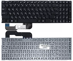 Клавіатура для ноутбуку Asus X541 R541 без рамки Прямий Enter Original чорна