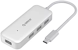 USB Type-C хаб (концентратор) Orico TC4U-U3-SV-BP White