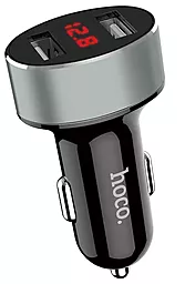 Автомобільний зарядний пристрій Hoco Z26 2.1a 2xUSB-A ports car charger black - фото Автомобільний зарядний пристрій Hoco Z26 2.1a 2xUSB-A ports car charger black