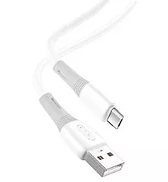 Кабель USB XO NB225 Silicone Two-Color 2.4A micro USB  White