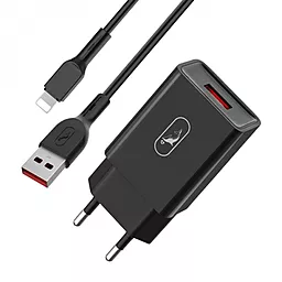Мережевий зарядний пристрій SkyDolphin SC36L 2.4a home charger + Lightning cable black (MZP-000174) - фото Мережевий зарядний пристрій SkyDolphin SC36L 2.4a home charger + Lightning cable black (MZP-000174)