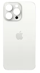 Задняя крышка корпуса Apple iPhone 15 Pro Max (big hole) White Titanium