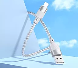 Кабель Hoco X99 Crystal Junction USB-A - Lightning 12w 2.4a 1м cable Gray - миниатюра 4 Кабель Hoco X99 Crystal Junction USB-A - Lightning 12w 2.4a 1м cable Gray - миниатюра 4