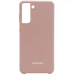 Чехол Epik Silicone Cover Full Protective (AA) Samsung G991 Galaxy S21 Pink Sand