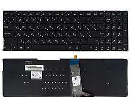 Клавіатура для ноутбуку Asus A501L A501LB A501LX K501L K501LB K501LX K501UB K501UX R516L R516U без рамки Прямий Enter підсвітка AEXK5801010 чорна