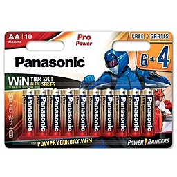 Батарейки Panasonic AA / LR6 Pro Power (LR6XEG/10B4FPR) Power Rangers 10шт - фото Батарейки Panasonic AA / LR6 Pro Power (LR6XEG/10B4FPR) Power Rangers 10шт