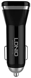 Автомобильное зарядное устройство LDNio DL-C219 2.1a 2xUSB-A ports car charger + Lightning cable black