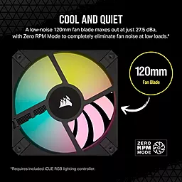 Система охолодження Corsair iCUE AF120 RGB Slim Black Twin Pack (CO-9050163-WW) - мініатюра 14