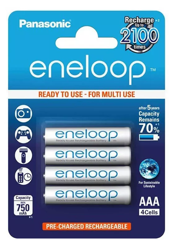 Акумулятор Panasonic AAA (R03) Eneloop 750mAh 4шт (BK-4MCCE/4BE) - фото 1