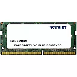 Оперативна пам'ять для ноутбука Patriot DDR4 4GB 2400MHz (PSD44G240082S)