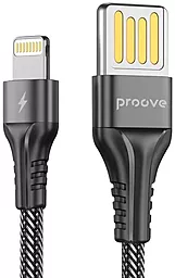 Кабель Proove Double Way Weft USB-A - Lightning 12w 2.4a 1м cable Black - фото Кабель Proove Double Way Weft USB-A - Lightning 12w 2.4a 1м cable Black