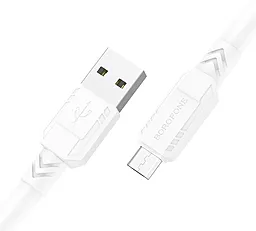 Кабель Borofone BX81 Goodway USB-A - micro USB 12w 2.4a 1м cable White - миниатюра 2 Кабель Borofone BX81 Goodway USB-A - micro USB 12w 2.4a 1м cable White - миниатюра 2