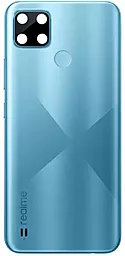 Задняя крышка корпуса Realme C21Y со стеклом камеры Cross Blue