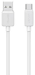 Кабель Usams Striped KY Series USB-A - Type-C 18w 3a 3м cable White (US-SJ698) - фото Кабель Usams Striped KY Series USB-A - Type-C 18w 3a 3м cable White (US-SJ698)