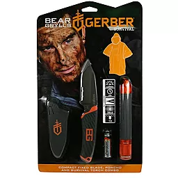 Набор для выживания Gerber Bear Grylls фонарь+нож+пончо (31-002493)