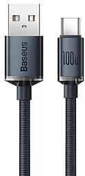 Кабель USB Baseus Crystal Shine Series 100w 5a 2m USB Type-C cable black (CAJY000501) - миниатюра 2